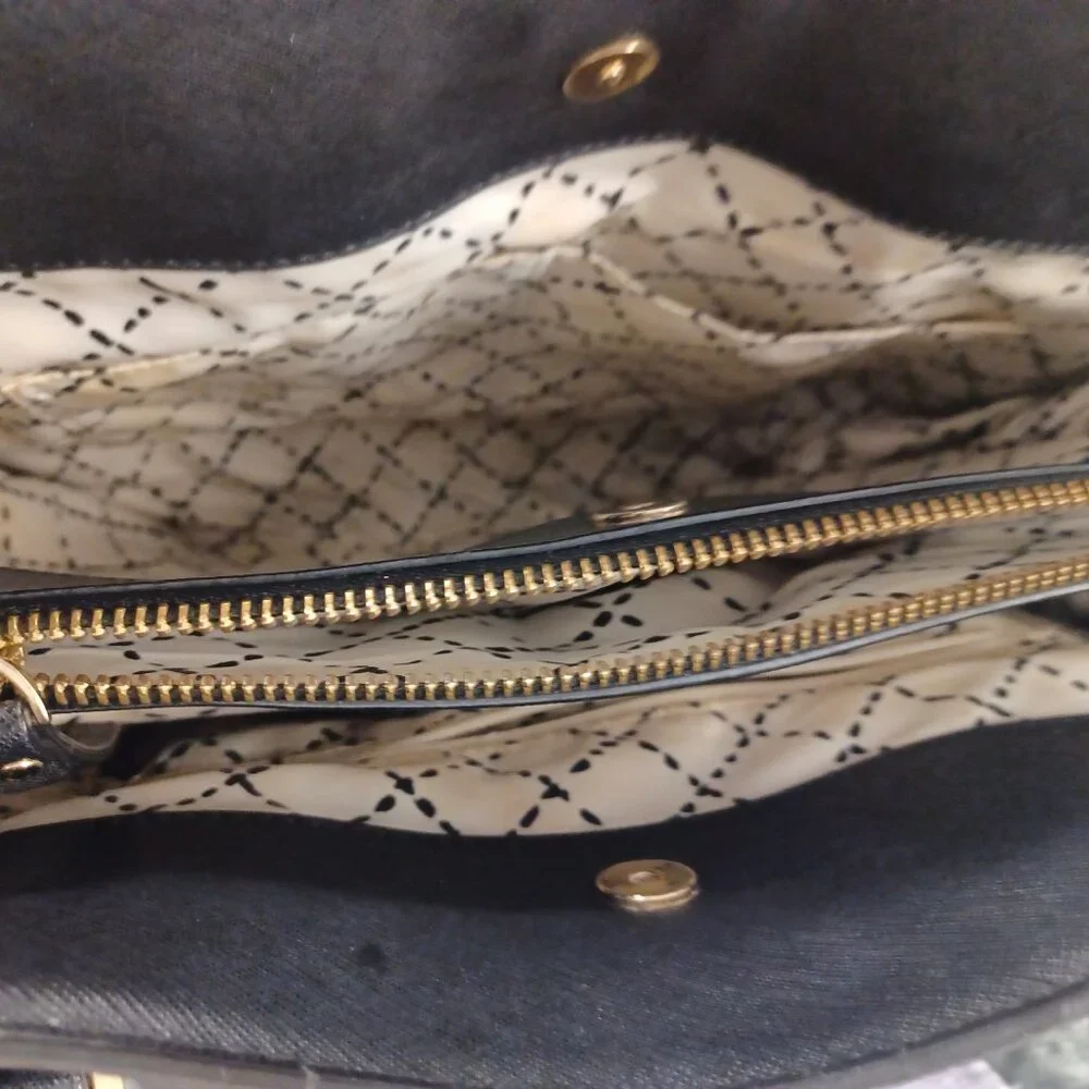 Kate Spade Newbury Lane Miles Black Structured Leather Satchel Shoulder Bag Tote - Picture 8 of 14